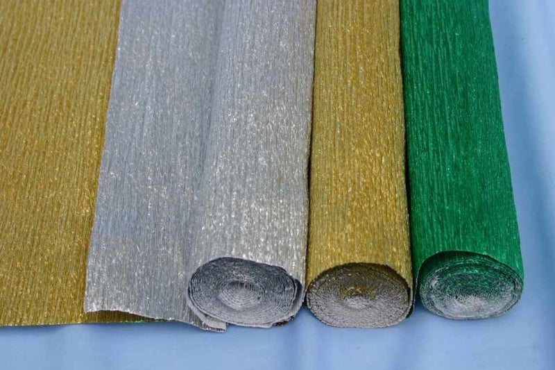 Metallic Crepe Paper 12 Sheets GOLD Trade Me
