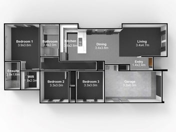 Large 137 m2 3 Bed 2.5 bath Home