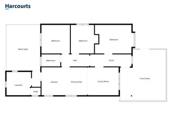 Open plan living and 2 outdoor areas