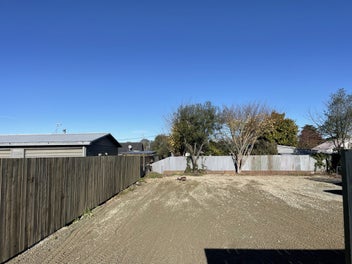 Peaceful, sunny rear section ready to build