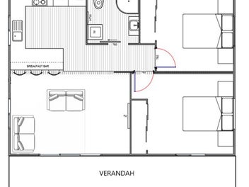 Skyline 9.6m x 6.6m (64m²) 2 bedroom Gottage