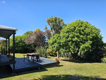 Private established paradise with farm views