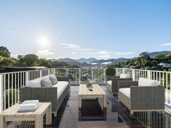 Brand new four bedroom, three bath with city views