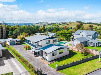 Family living with scenic views