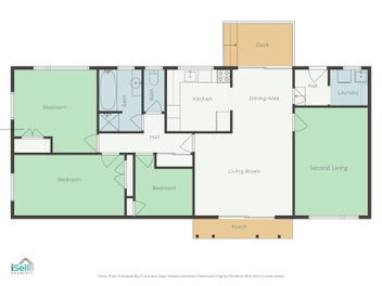 Private 3 bedroom property with TWO living spaces.