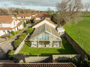 The pool house