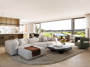 Premium position above the racecourse