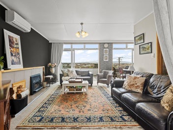 Elevated family living with a view