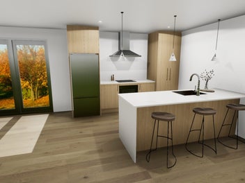 Open Plan Living with Gas Fire in Strowan Fields