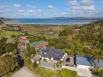 Water + bush views + large family home