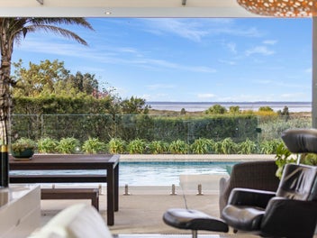 Architectural home, pool, sheds, harbour access