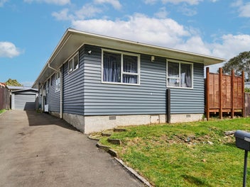 Family living, outdoor space and single garage
