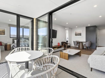 Modern living with mountain views