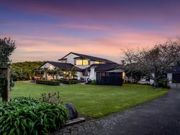 Tranquil entertainer with river vista