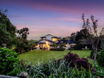 Tranquil entertainer with river vista