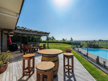 Expansive family retreat with peaceful rural...