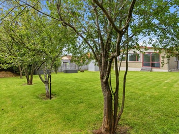 Mid Century Home, Level Backyard