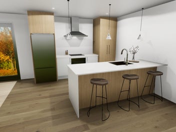 Open Plan Living with Gas Fire in Strowan Fields