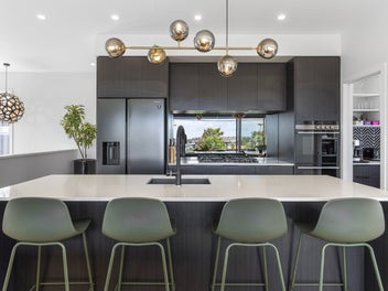 Elevated Contemporary Living & Water Views