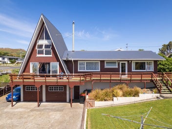 A spacious home with bay views