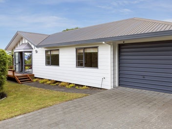 Lake views, privacy and easy care living