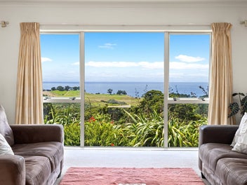 Spacious home with stunning sea views on 8 acres.