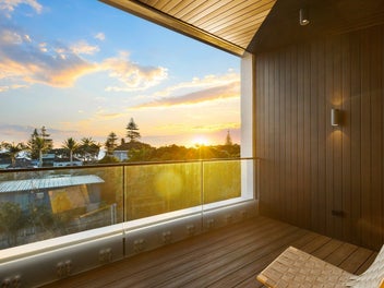 Wake to sunrises, walk to the beach