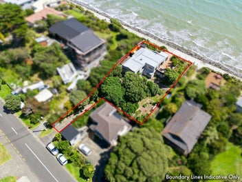 Exceptionally beachfront. Raumati South front row