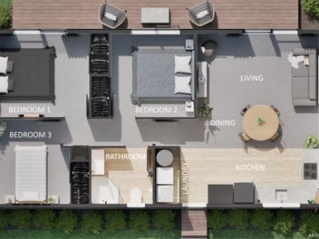 A House - Transportable 88m2 Three Bedroom Home