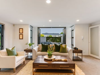 Bold Concrete Block Design, Stylish Living