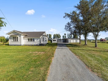 Character living with rural calm and a big shed