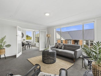 Spacious brick townhouse living