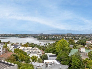 Stylish living with stunning Hobson Bay views