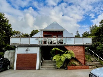 Unique Pyramid Home with river boundary