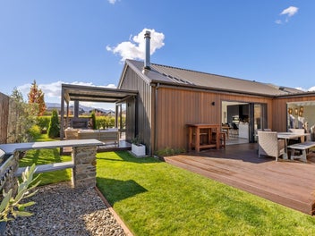 Modern family living with stunning mountain views