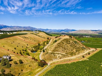Panoramic building site, duck ponds and grazing