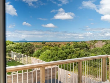 The beach is out the gate