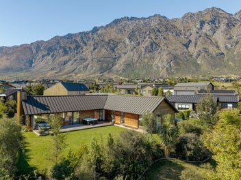 Sun on one side, Cecil Peak on the other