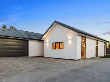 Sleek, Modern Living - Raked Ceilings on Neill St