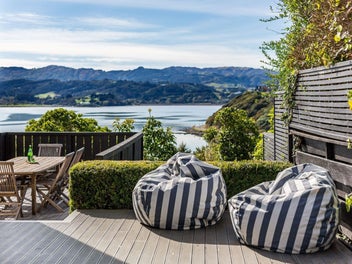 Well-Designed Family Living with Inlet Views