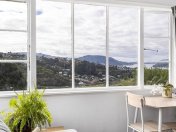 Private and sunny with city and harbour views