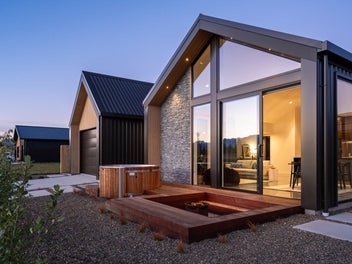 Architectural luxury with mountain views