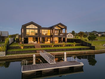 Gold Medal-Winning Canal-Front Whitianga Residence