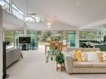 Modern home moments from the water