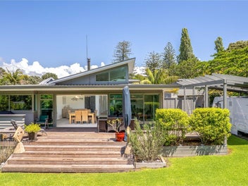 Modern home moments from the water