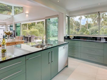Modern home moments from the water