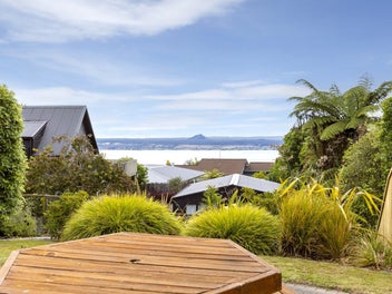 Lake views, privacy and easy care living