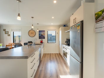 Modern living with mountain views