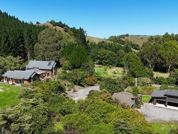 Luxury home, lake, gardens & pines