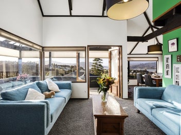 Elevated views, sun-drenched living